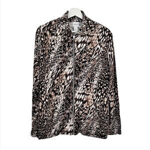 Chico’s Leopard Print Hi-Low Jacket